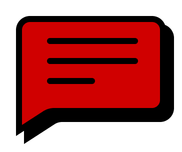 Speech bubble red